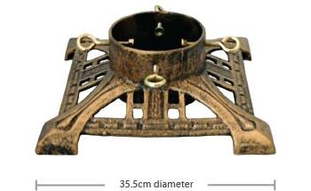 Antique Gold Lattice Christmas Tree stand - 14"