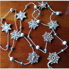 Snowflake Garland - blue & white